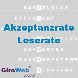 GiroWeb FAQ für Gemeinschaftsverpflegung (GV) & Catering: Was ist eine Akzeptanzrate? Was ist eine Leserate?