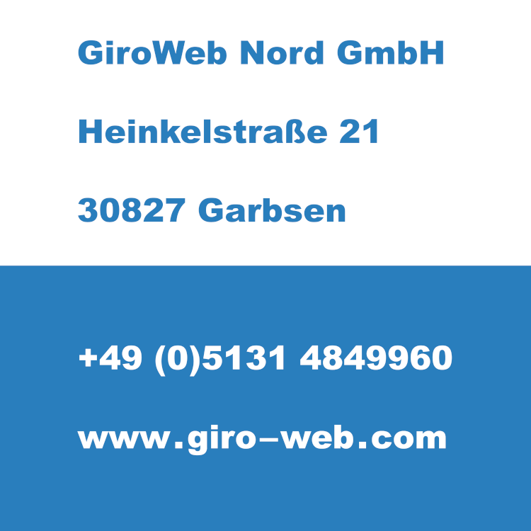 HQ GiroWeb Nord GmbH, ehemals GiroWeb GmbH, mit Hauptsitz in Garbsen (Hannover), Niedersachsen, Deutschland | Kontakt-Daten für Termine GiroWeb GmbH